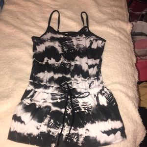 Black and white romper